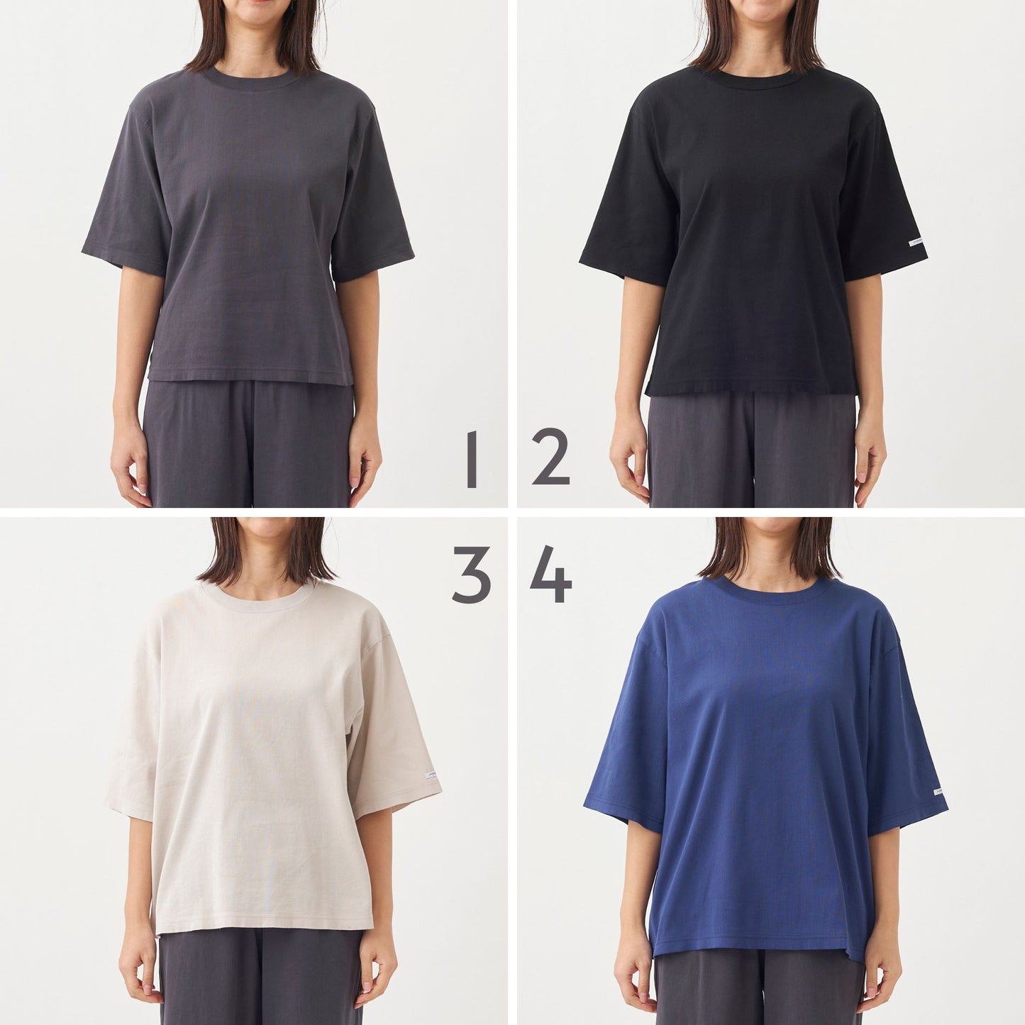 モデレート/クルーネックTシャツ(ユニセックス・5分袖)_3414845