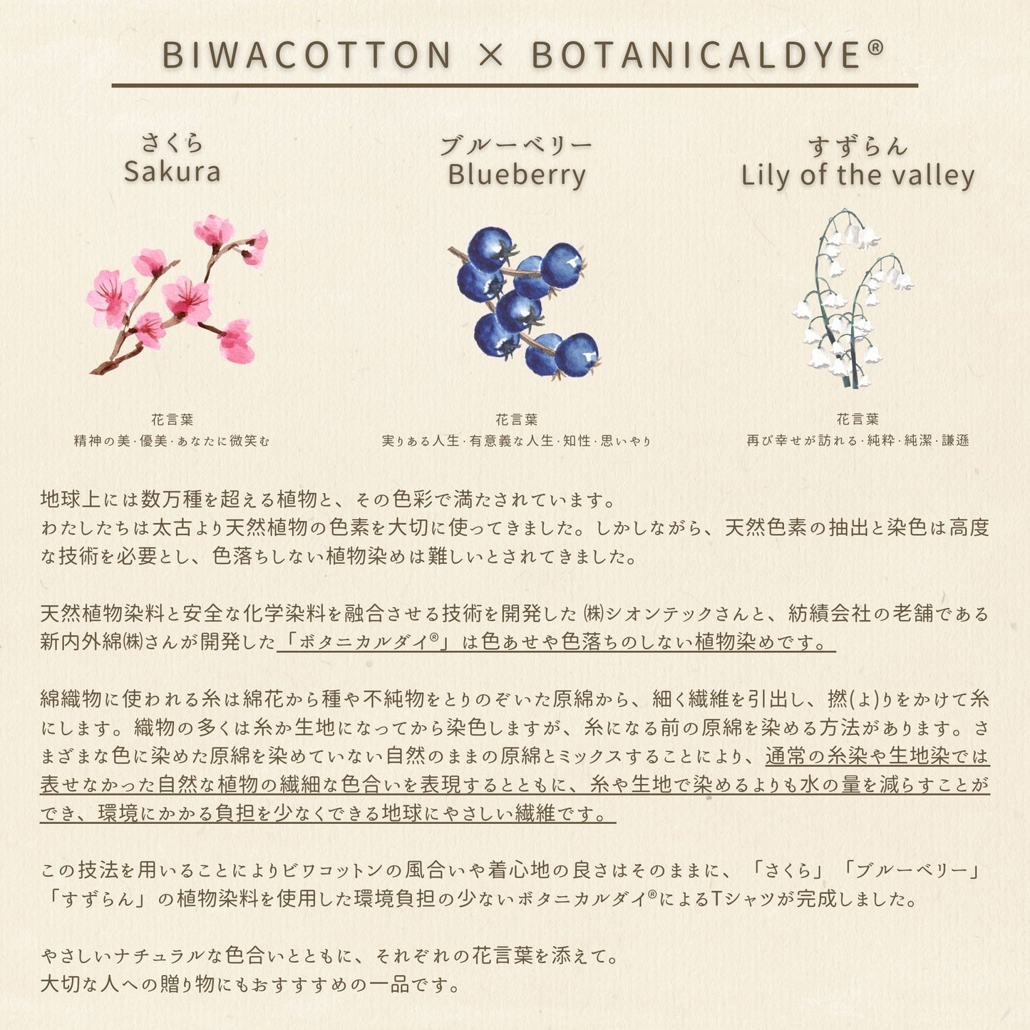 ボタニカル染 リンガーTシャツ(ユニセックス・半袖)_3413805