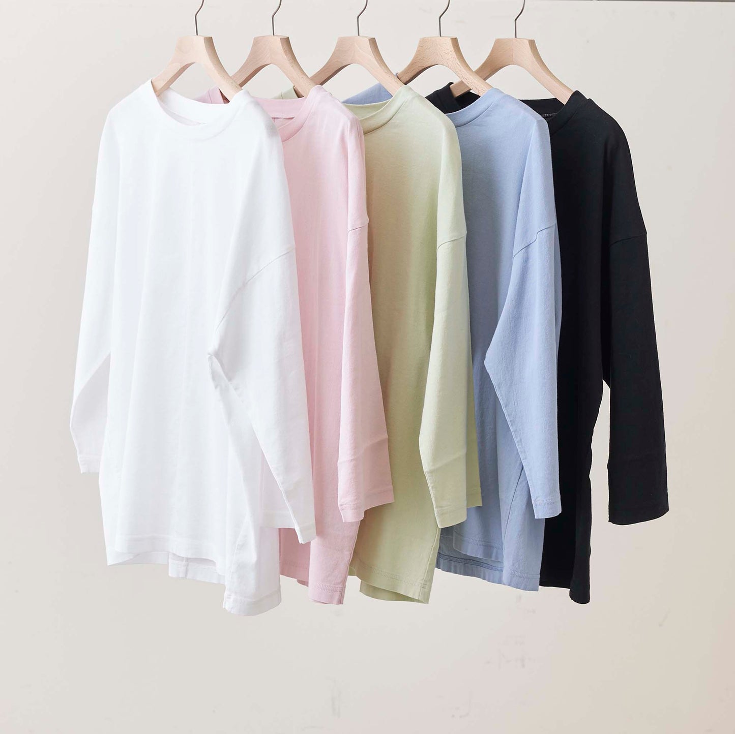 クルーネックリラックスTシャツ(ユニセックス・7分袖)_3414834