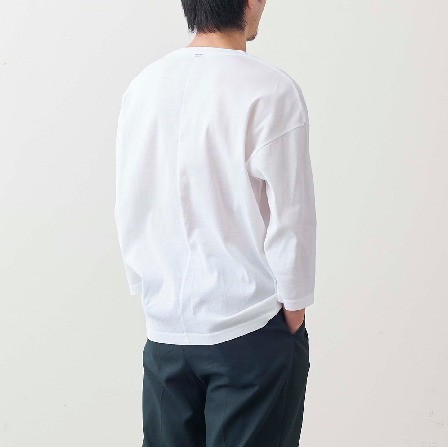 クルーネックリラックスTシャツ(ユニセックス・7分袖)_3414834