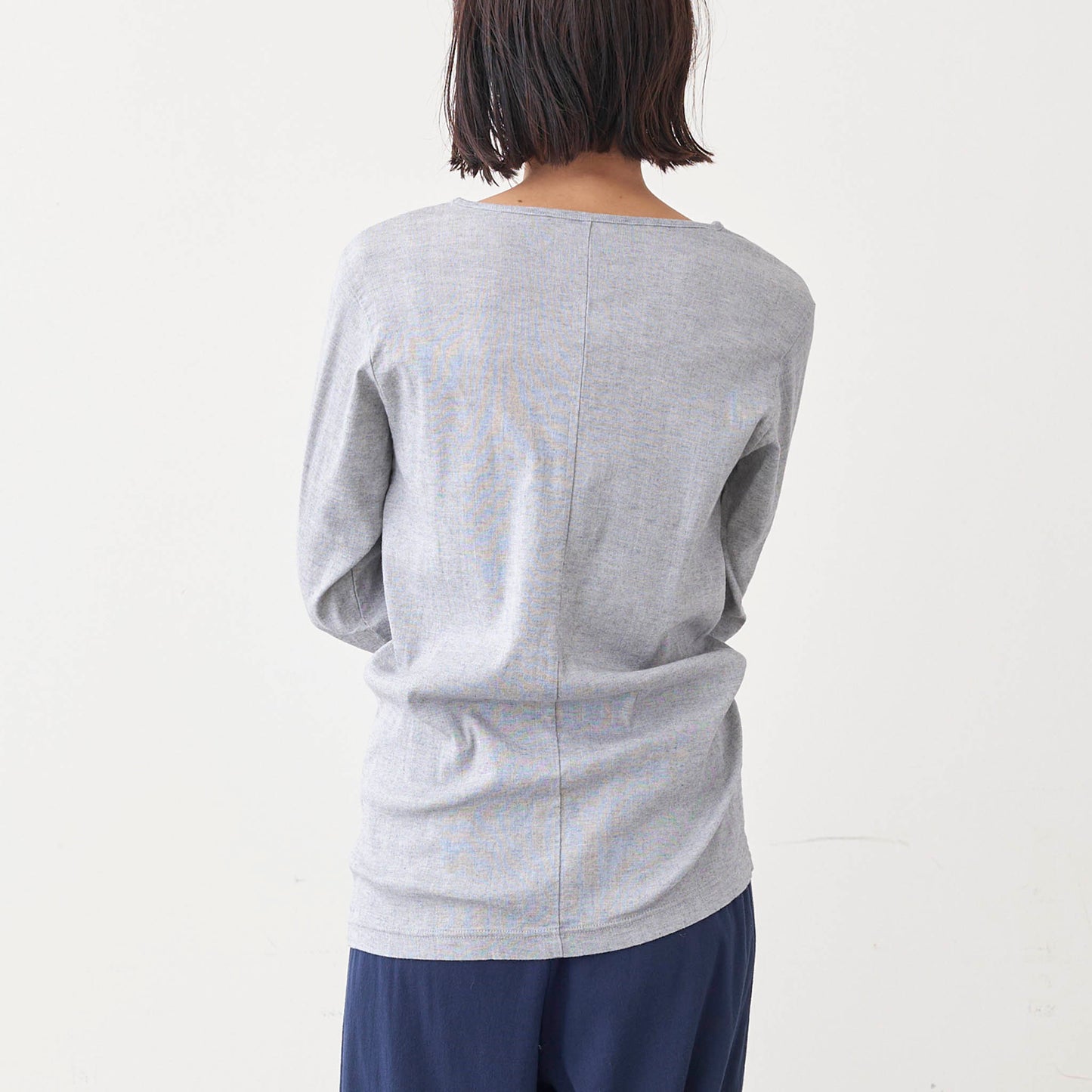 UネックインナーTシャツ(ユニセックス・長袖)_3433821