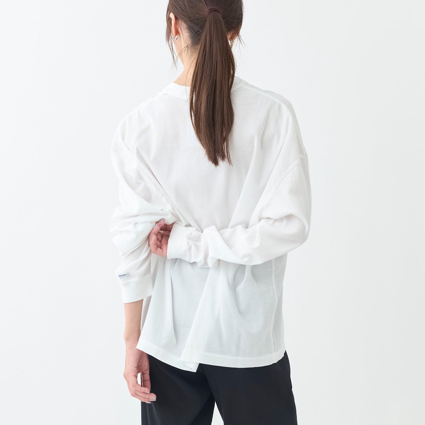 クルーネックオーバーサイズTシャツ(ユニセックス・長袖)_3434868