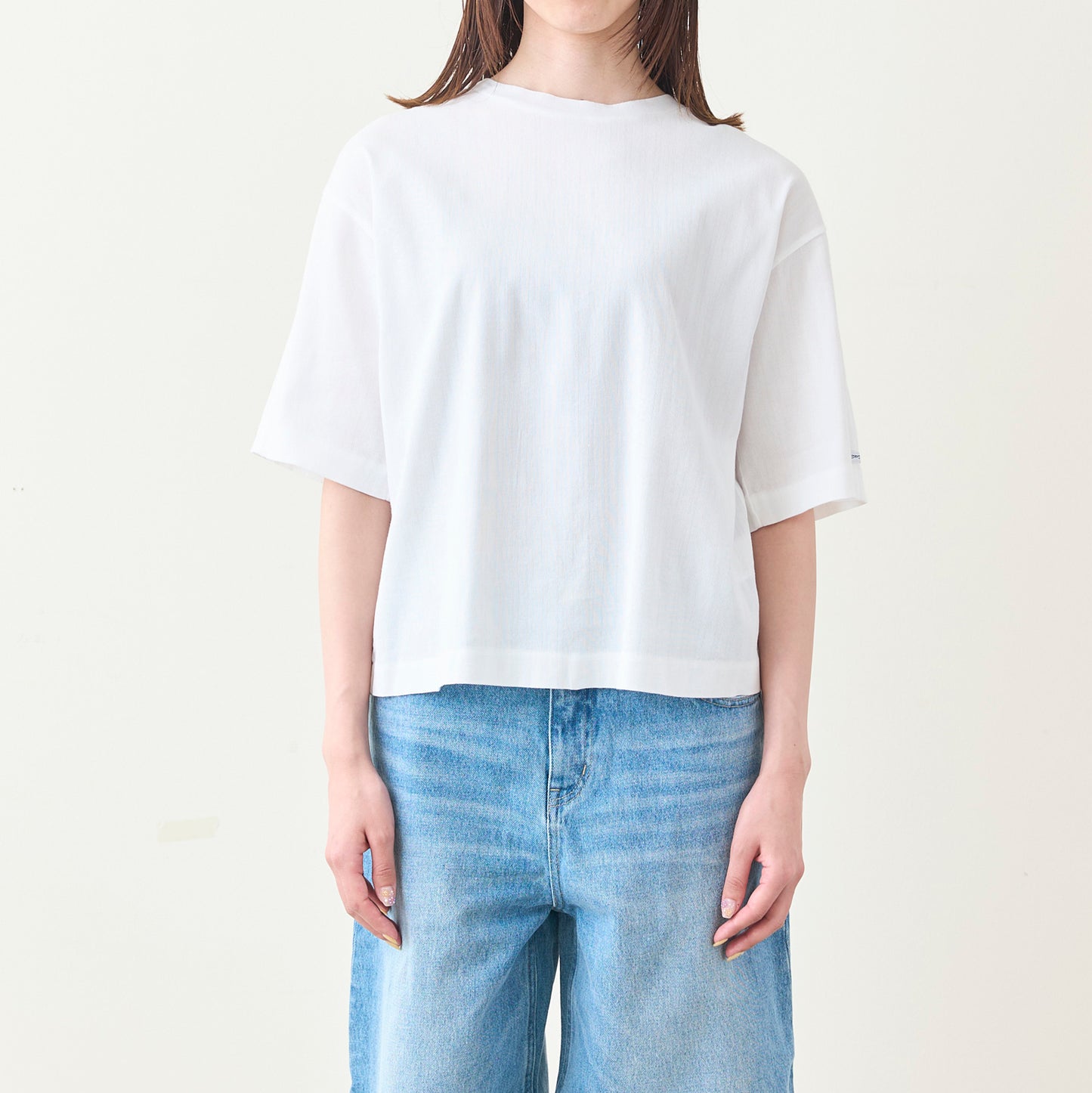 ワイド/クルーネックTシャツ(ユニセックス・5分袖)_3414842