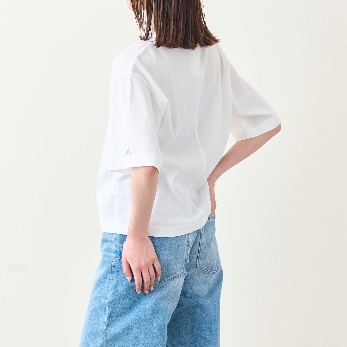 ワイド/クルーネックTシャツ(ユニセックス・5分袖)_3414842