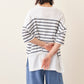 パネルボーダーＴシャツ(レディース・5分袖)_3113813