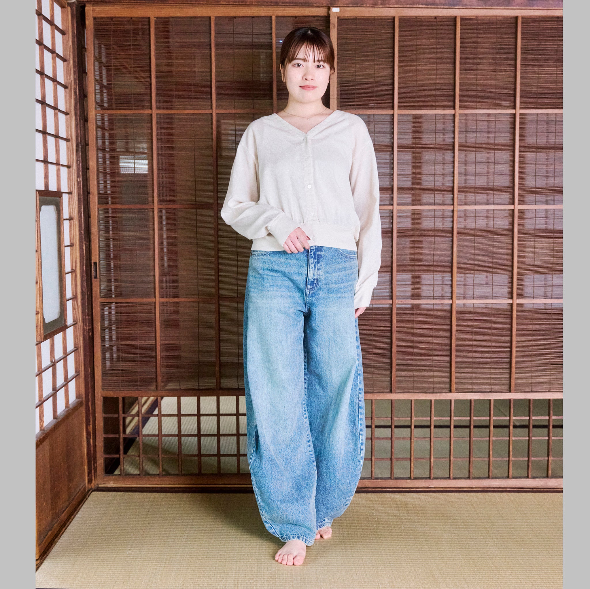 KASUMIVネックカーディガン(ウィメンズ)_3116714 – BIWACOTTON