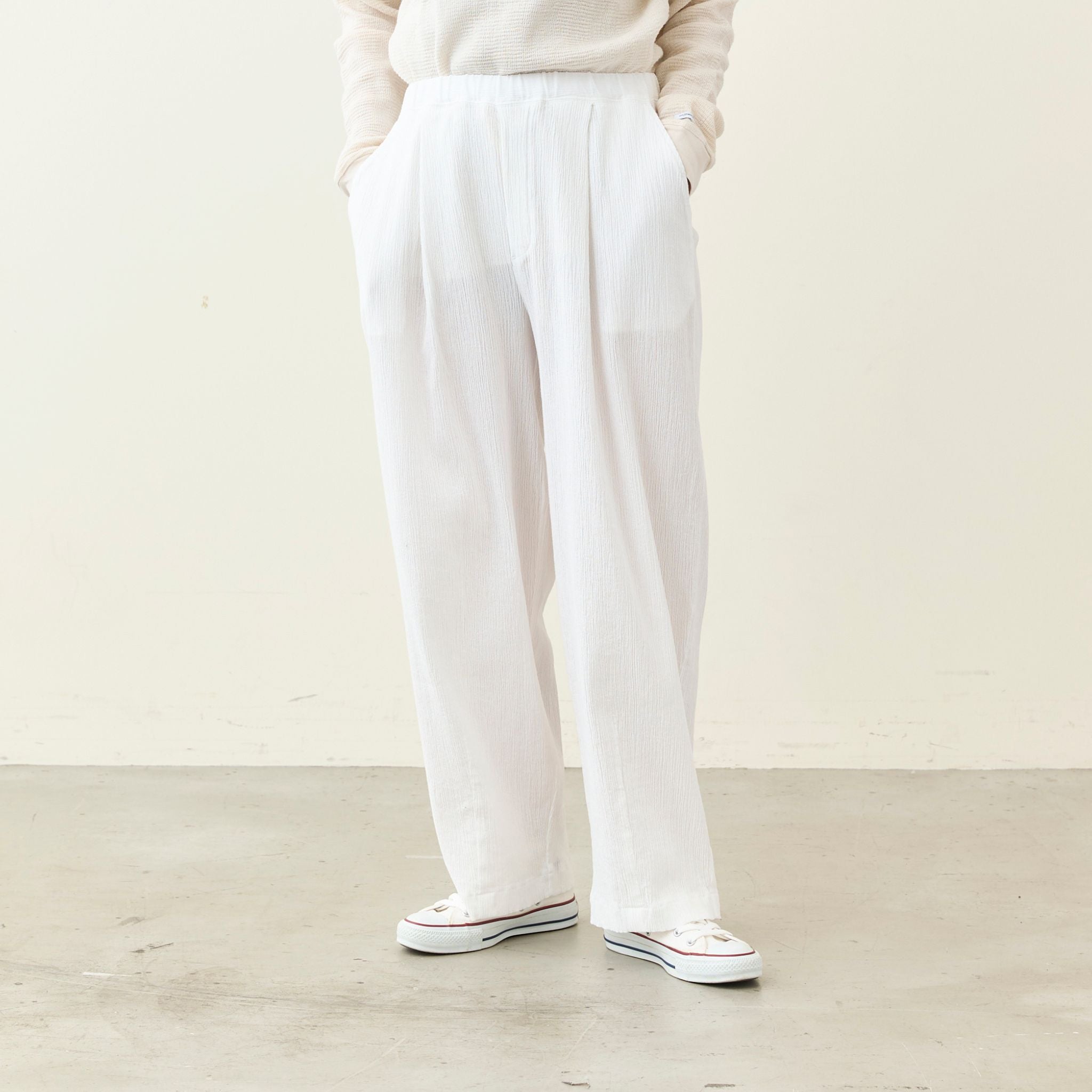 BLAMINK タックテーパード パンツ スラックス チノパン コットン And A チノパン アンドエー / TWO TUCK TAPERED WIDE CHINO