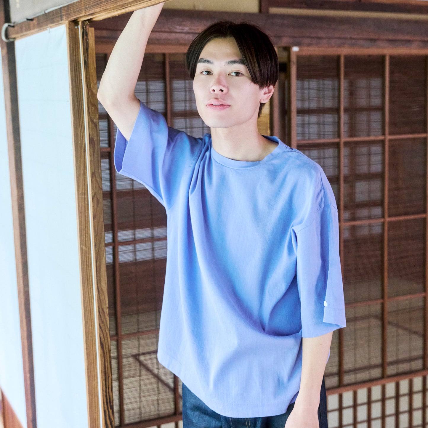 ワイド/クルーネックＴシャツ(ユニセックス・5分袖)_3415889