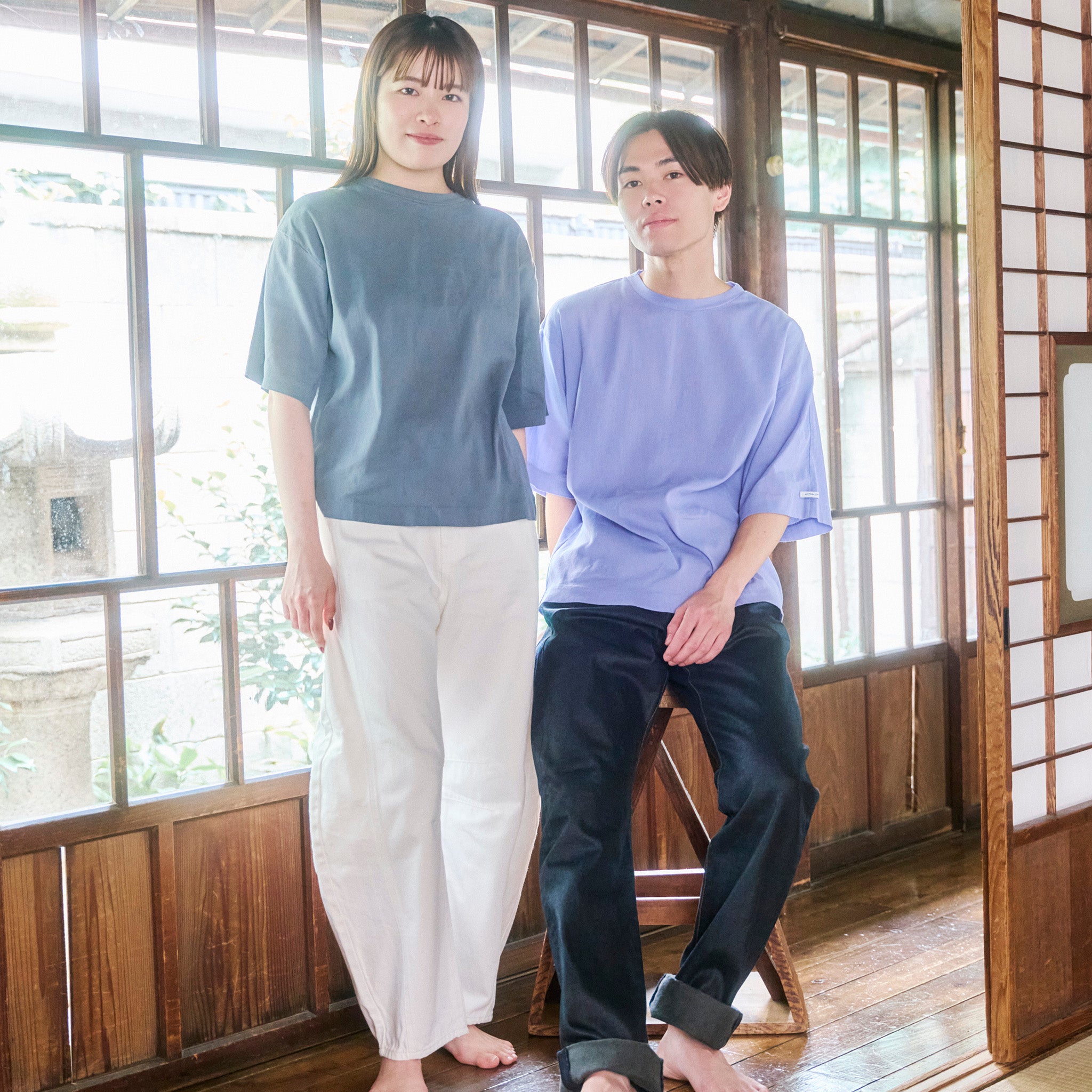 BIWACOTTON ワイド/クルーネックＴシャツ(ユニセックス・5分袖 ワイド/クルーネックTシャツ(ユニセックス・5分袖)_3415889 – BIWACOTTON