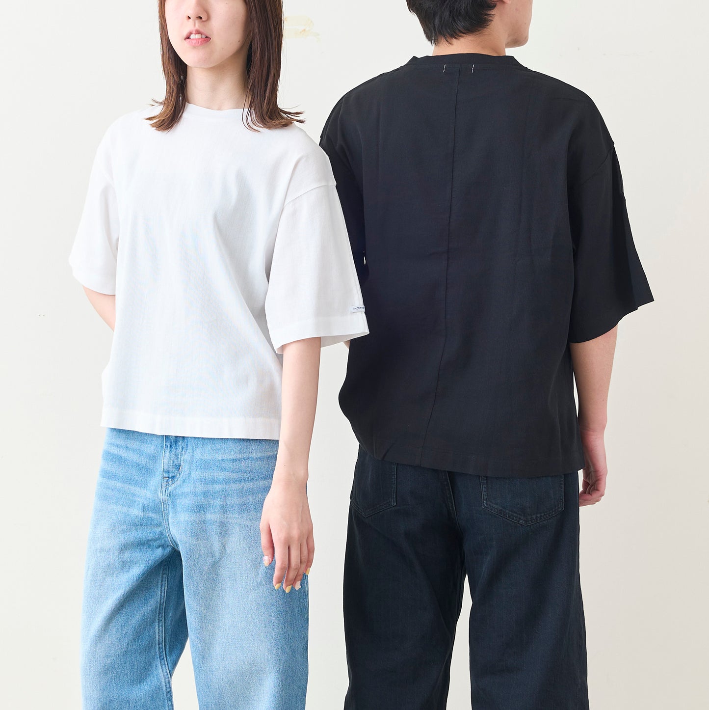 ワイド/クルーネックＴシャツ(ユニセックス・5分袖）_3414842