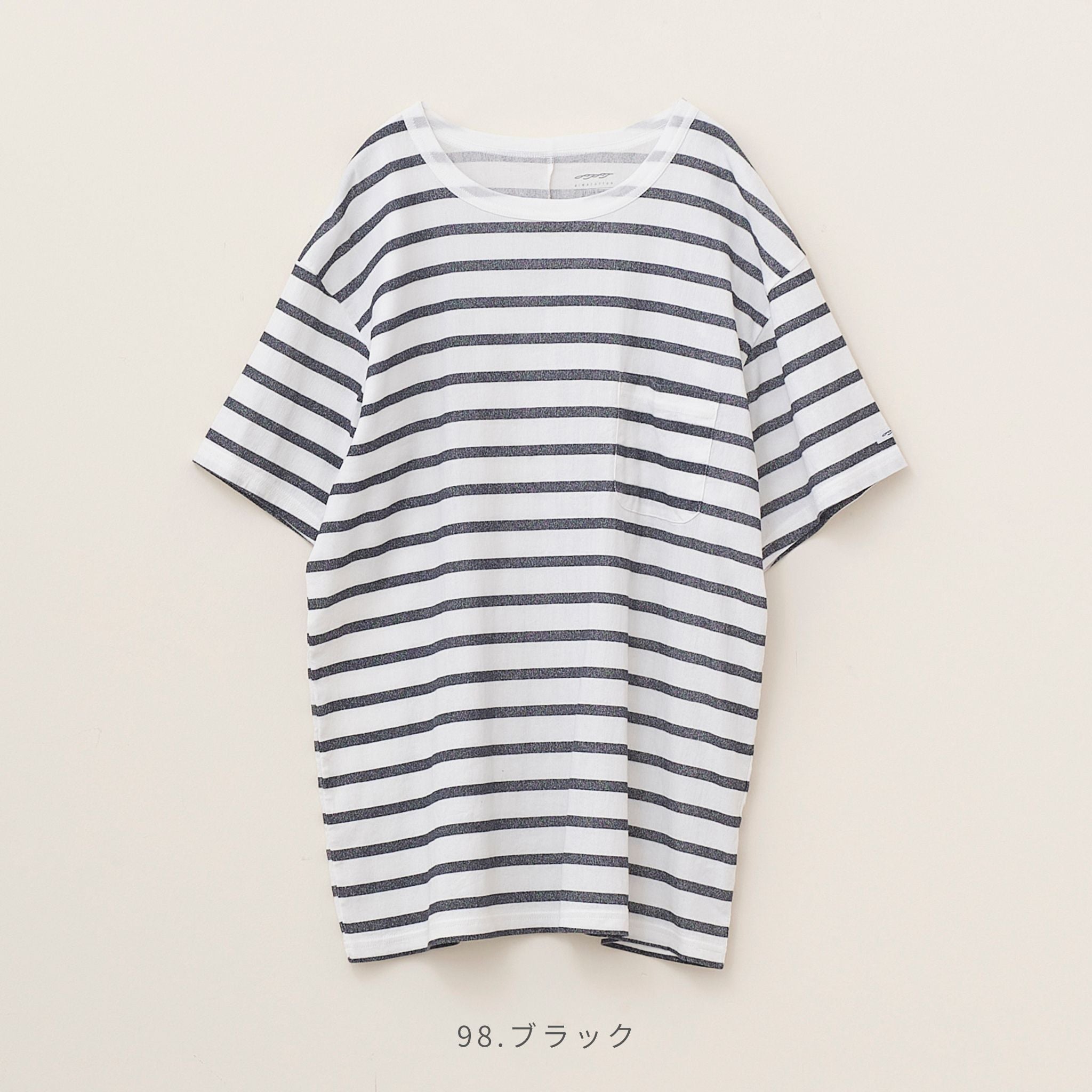 クルーネックポケットボーダーTシャツ(ユニセックス・半袖)_3413703